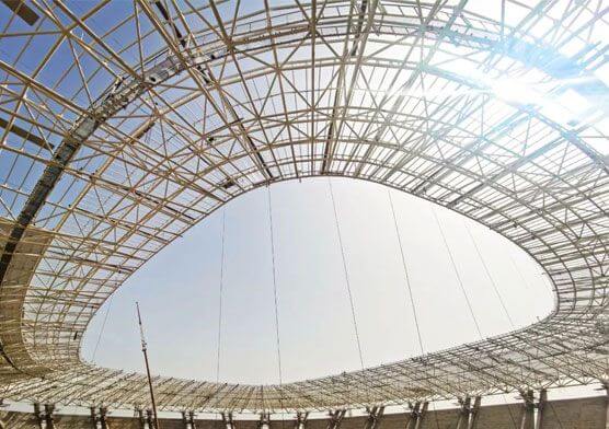 Space Truss Roofs for Football Stadiums: Strength, Flexibility, and Efficiency